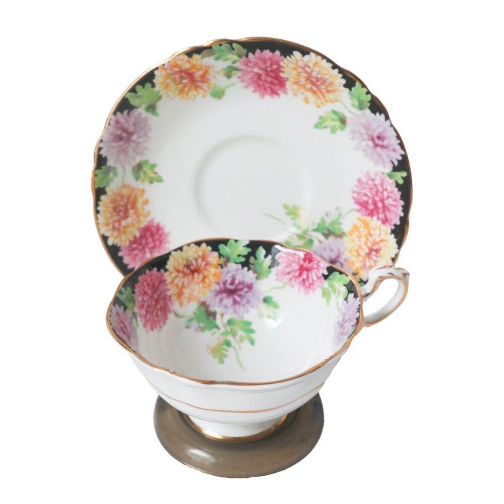 Paragon Double Warrant Paragon Tea Cup & Saucer Teacup Mum Floral Design
